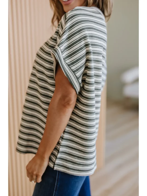 Olive Crew Neck Top - Image 2