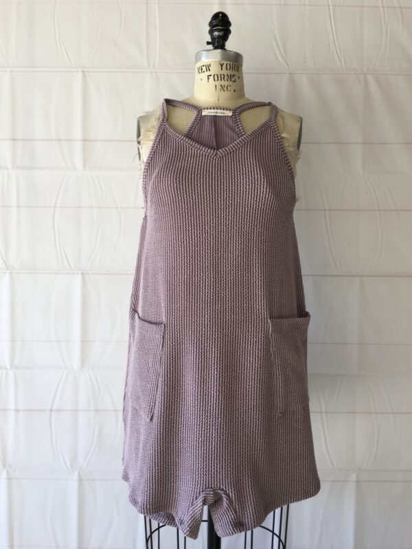 Vintage Purple Textured Romper