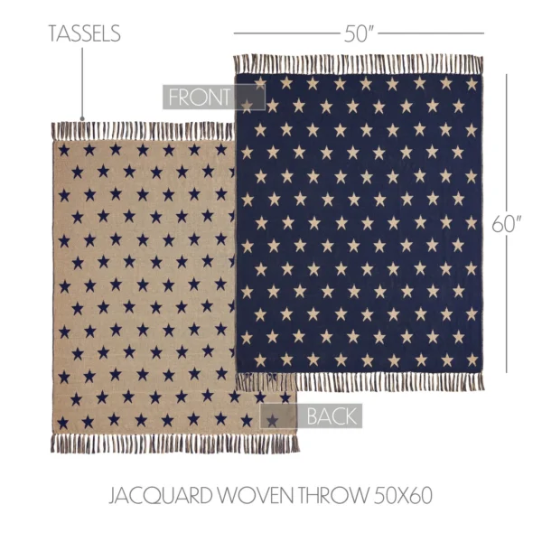 Jacquard Stars Woven Throw - Image 2