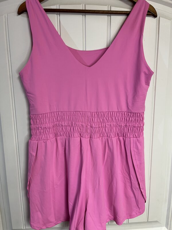 Hot Pink Athletic Romper - Image 3