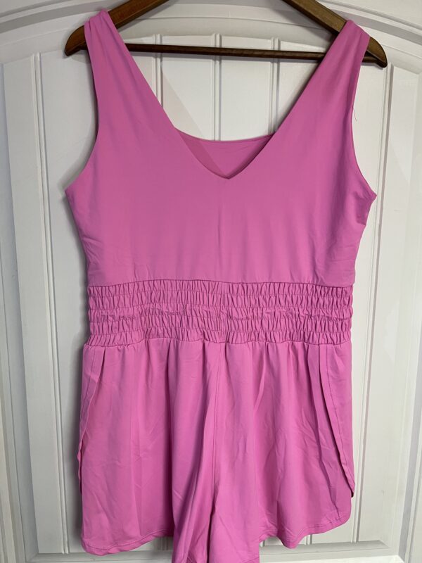 Hot Pink Athletic Romper - Image 4